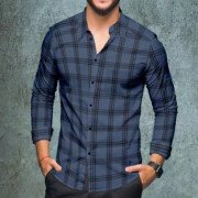 Men's checkered slim fit shirt
